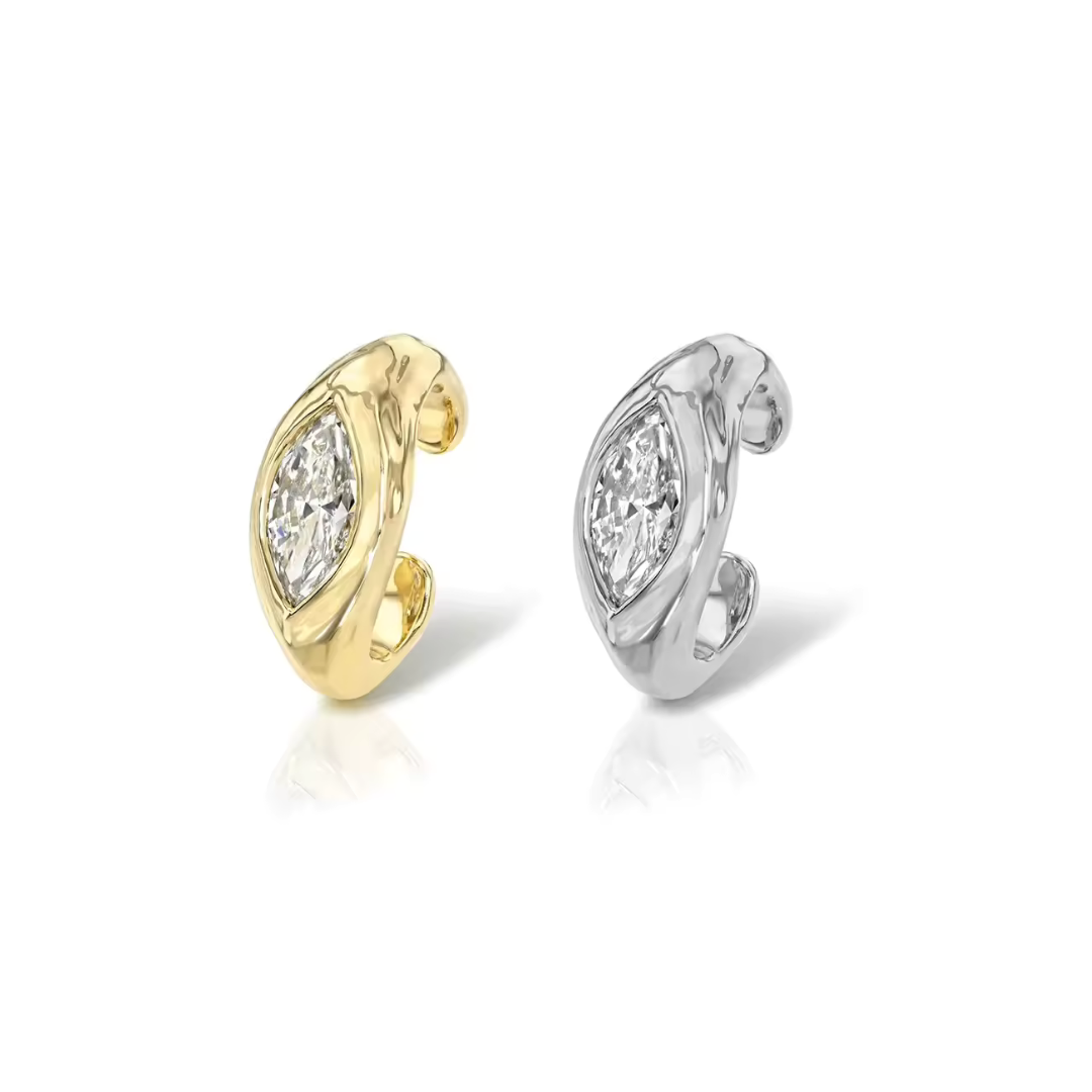 Ear cuff Gota de Luz - PLATA 925