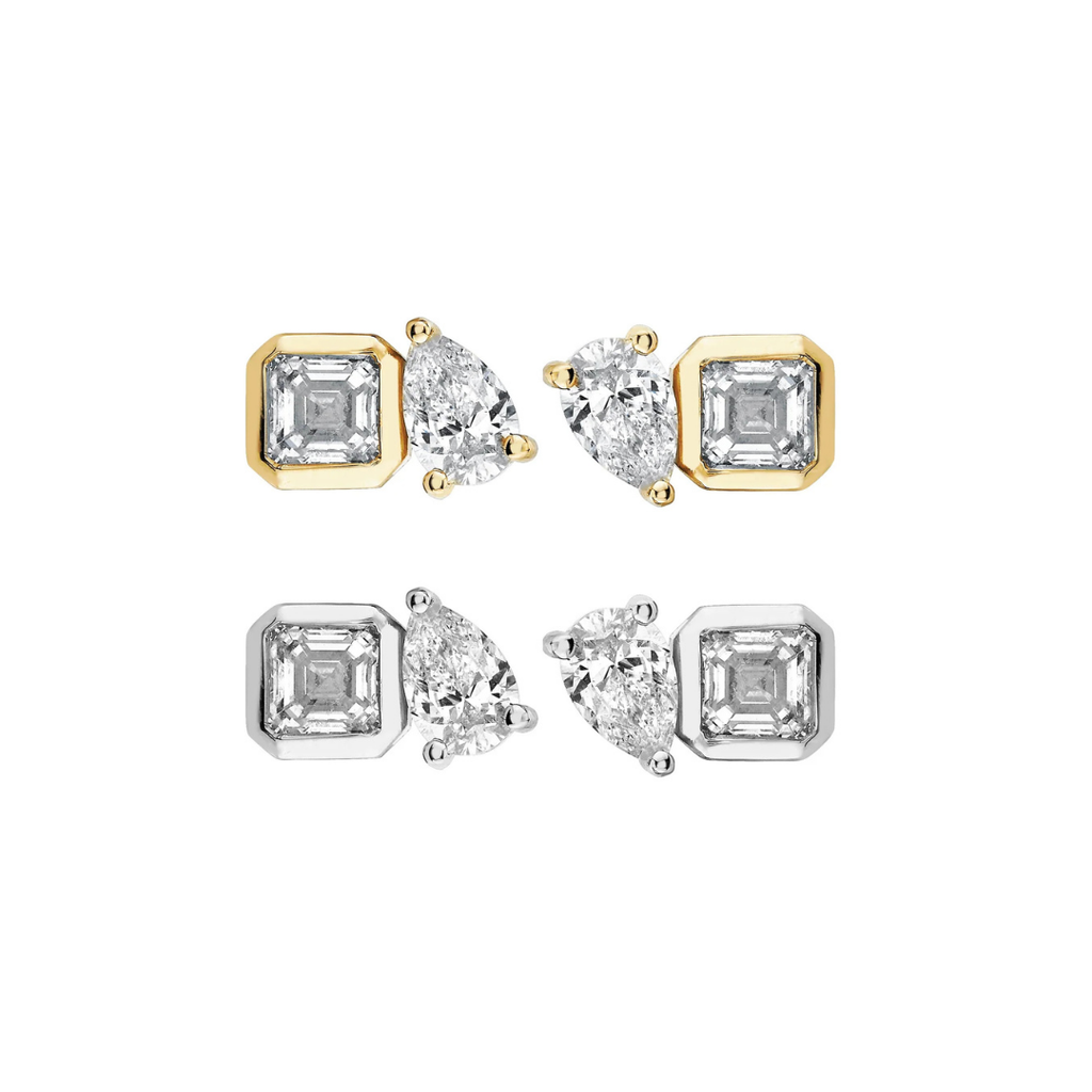 Zarcillos Gota Duo - PLATA 925