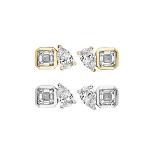 Zarcillos Gota Duo - PLATA 925