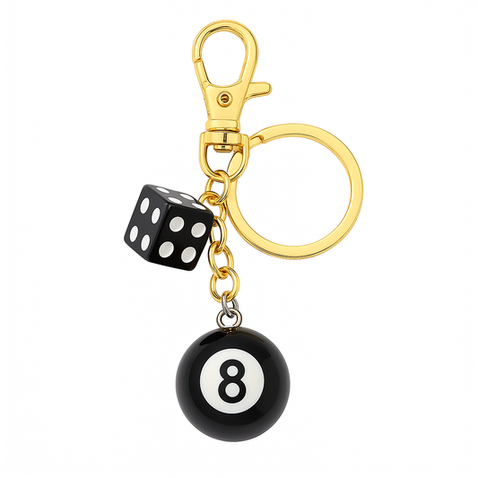 Llavero de bola 8 y dado