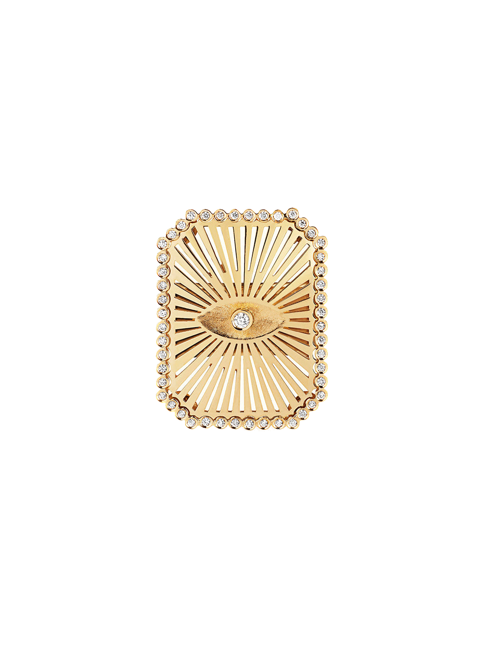 Tarot Ring - golden evil eye