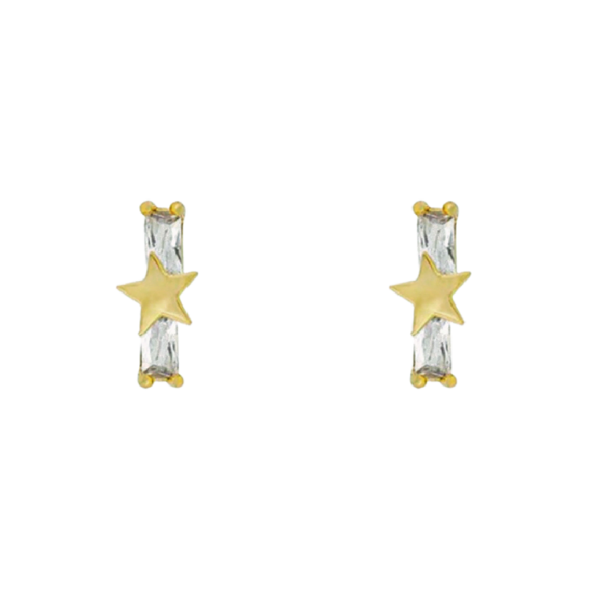 Stud estrellita individual - Plata de Ley 925