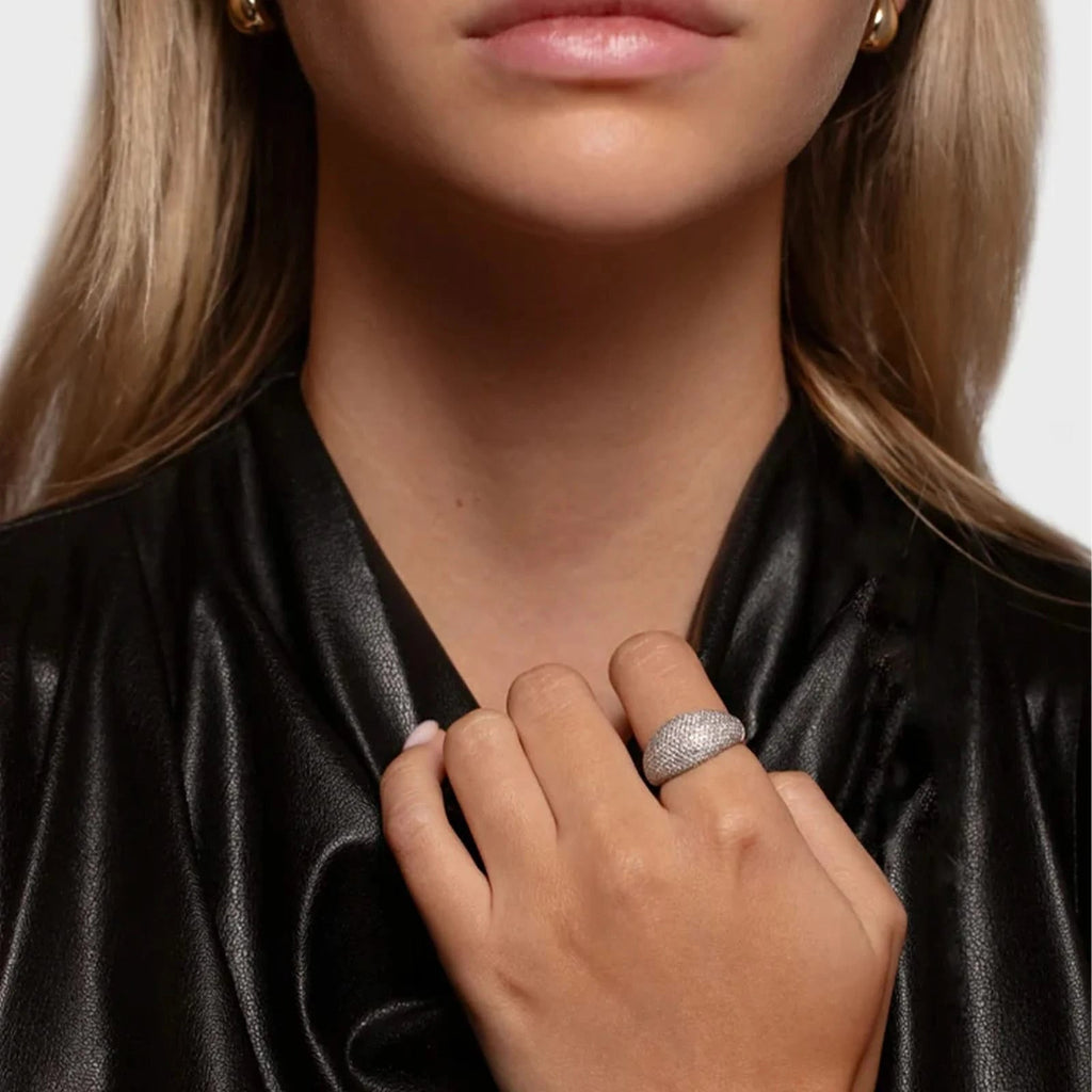 Luna Pavé Ring - Plata de ley 925