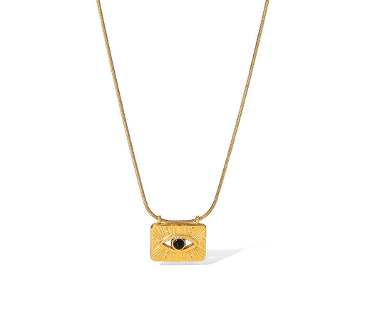 Evil Eye Placa dorada