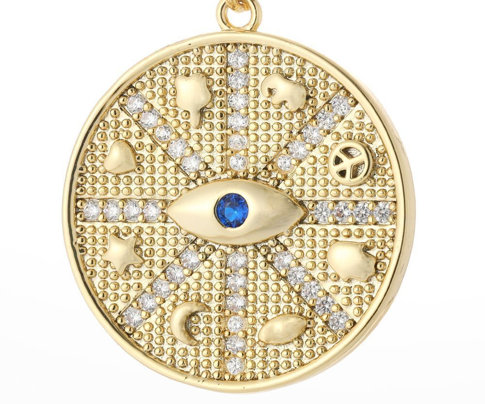 Evil eye with simbols