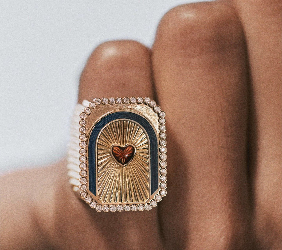 Tarot Ring - red heart