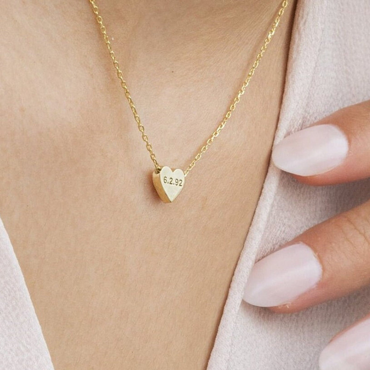 Collar de corazón para personalizar con láser