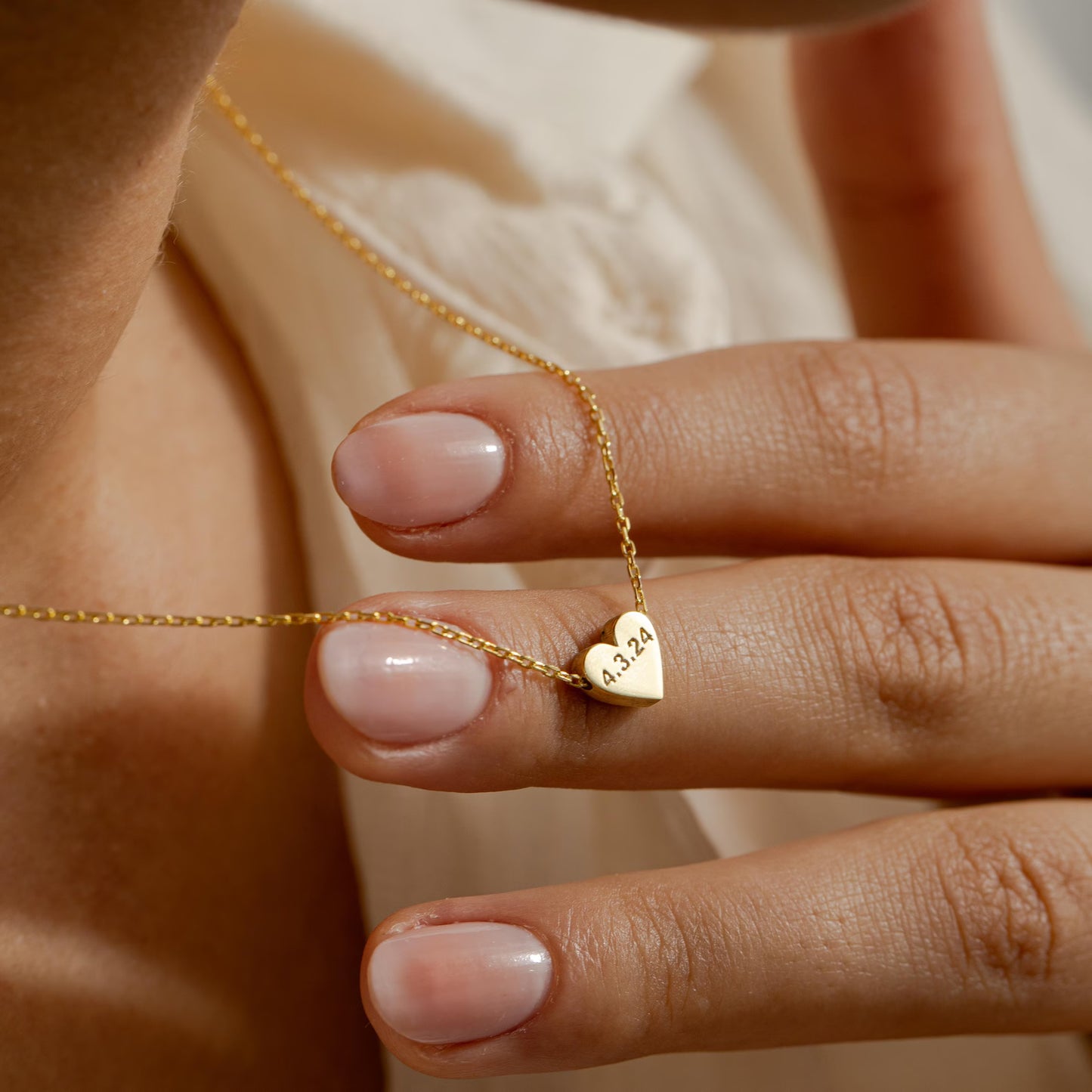 Collar de corazón para personalizar con láser