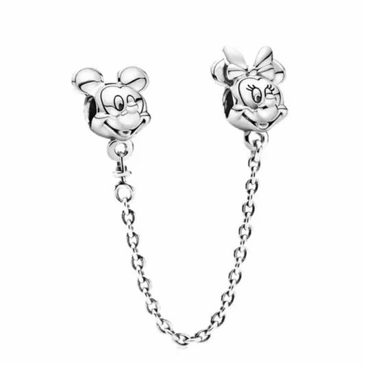 Charm de plata 925 - mickey y minnie