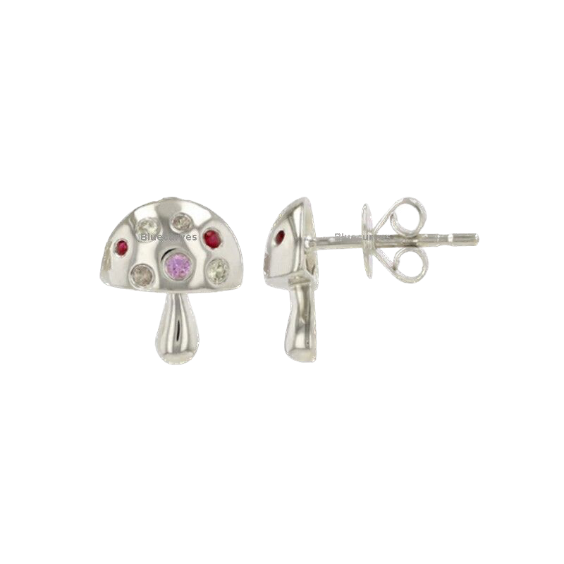 Stud de hongos - Plata de Ley 925